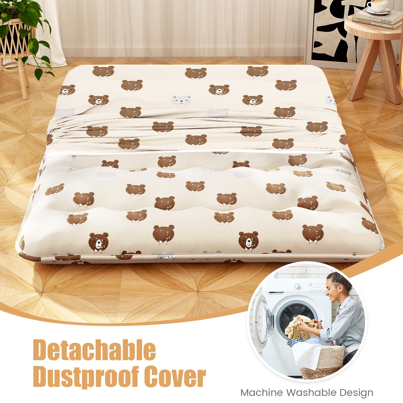 LIFEZEAL Tatami, draagbaar matras, Japanse futon matras, opvouwbaar LIFEZEAL Tatami, draagbaar matras, Japanse futon matras, opvouwbaar