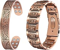 Vista 1 de Jecanori Pulsera de cobre para hombre, pulseras magnéticas de cobre para hombre