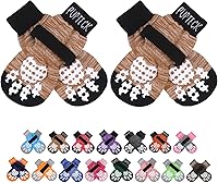 Vista 22 de PUPTECK Calcetines antideslizantes para perros con agarres de doble cara para perros pequeños, medianos y grandes, suelos de madera dura que evitan