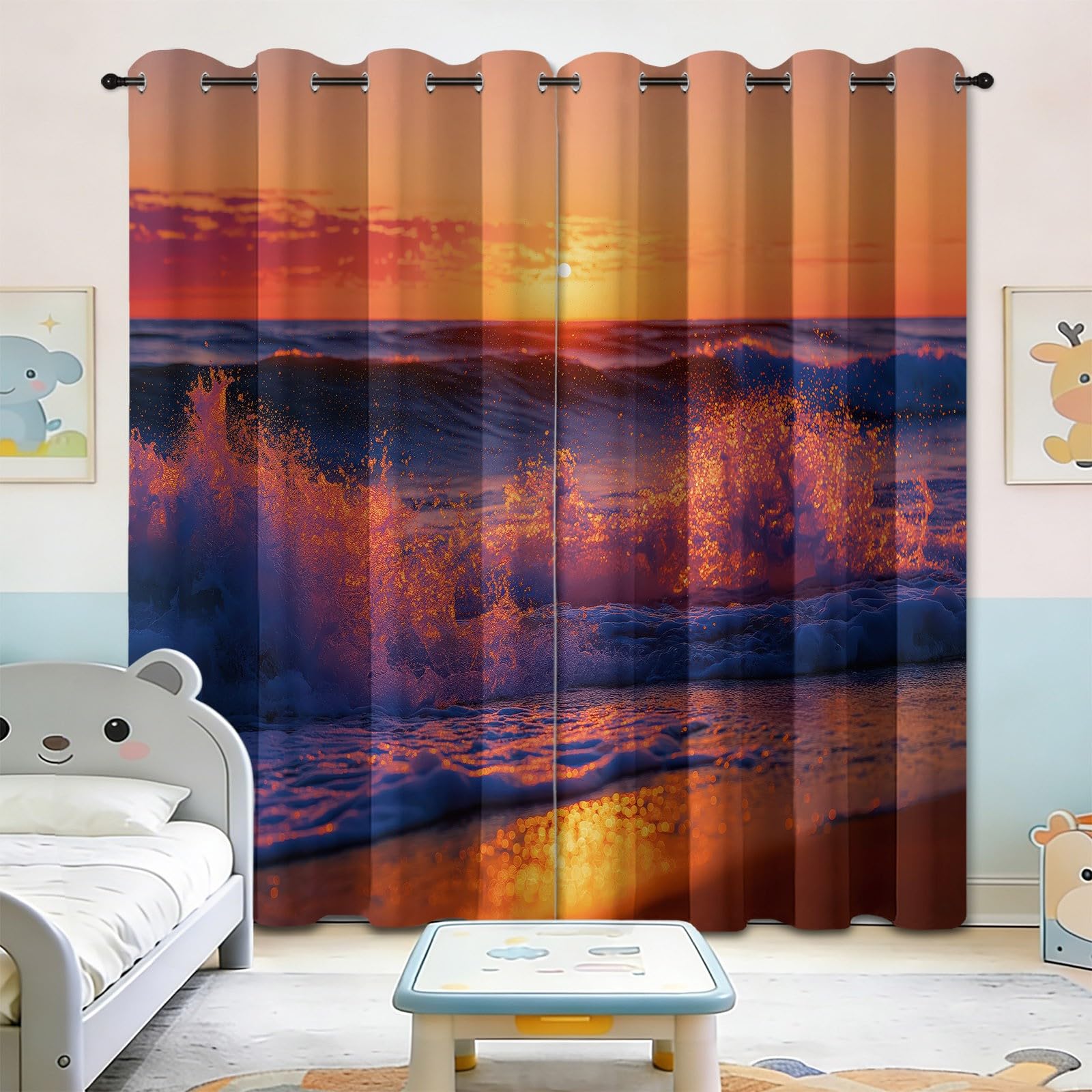 Cortinas con ojales, opacas y térmicas, juego de 2, 91,5 x 214 cm (largo x