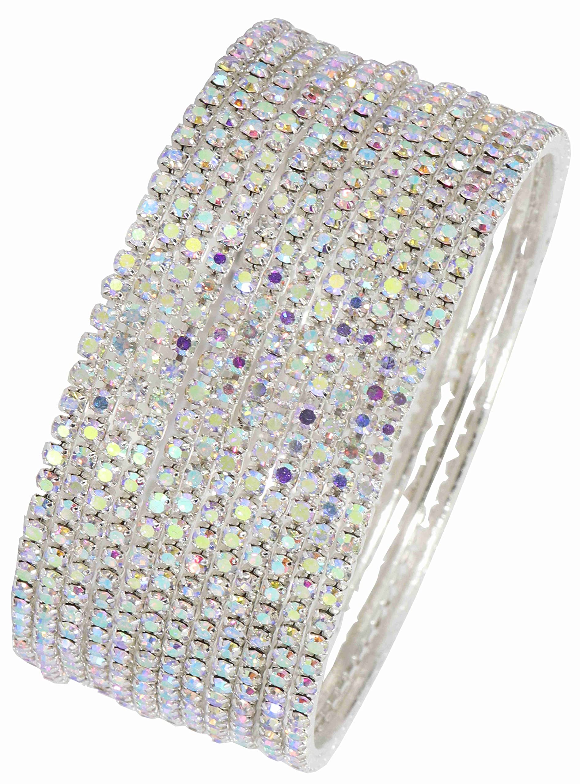 Zircon Studded Traditional Glossy Finished Bangle Set