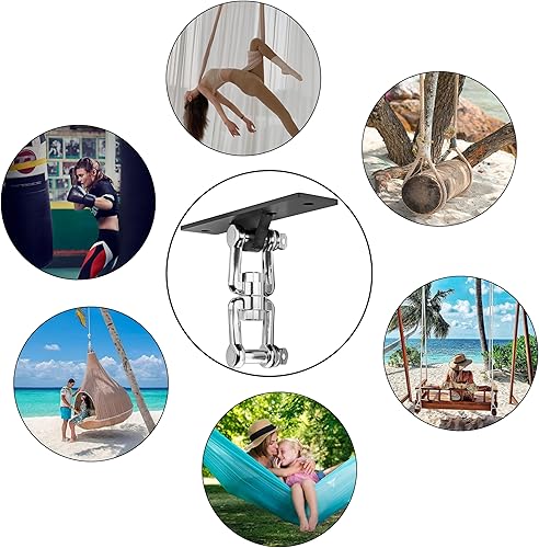 Miniatura 2 de VivaZen Heavy Bag Hanger,Punching Bag Mount Hanger Bracket,Ceiling Mount Hook 360Rotation Wood Beam Holder Body Weight Strength Training
