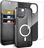 Vista 46 de OCASE Funda tipo cartera desmontable para iPhone 12 y iPhone 12 Pro con tarjetero [2 en 1] Funda de piel sintética con soporte de bloqueo RFID