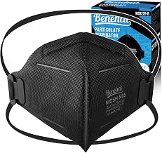 NIOSH Approved N95 Mask Particulate Respirators, N95 Face Masks 20 Pack, Individually Wrapped, Black,Universal Fit