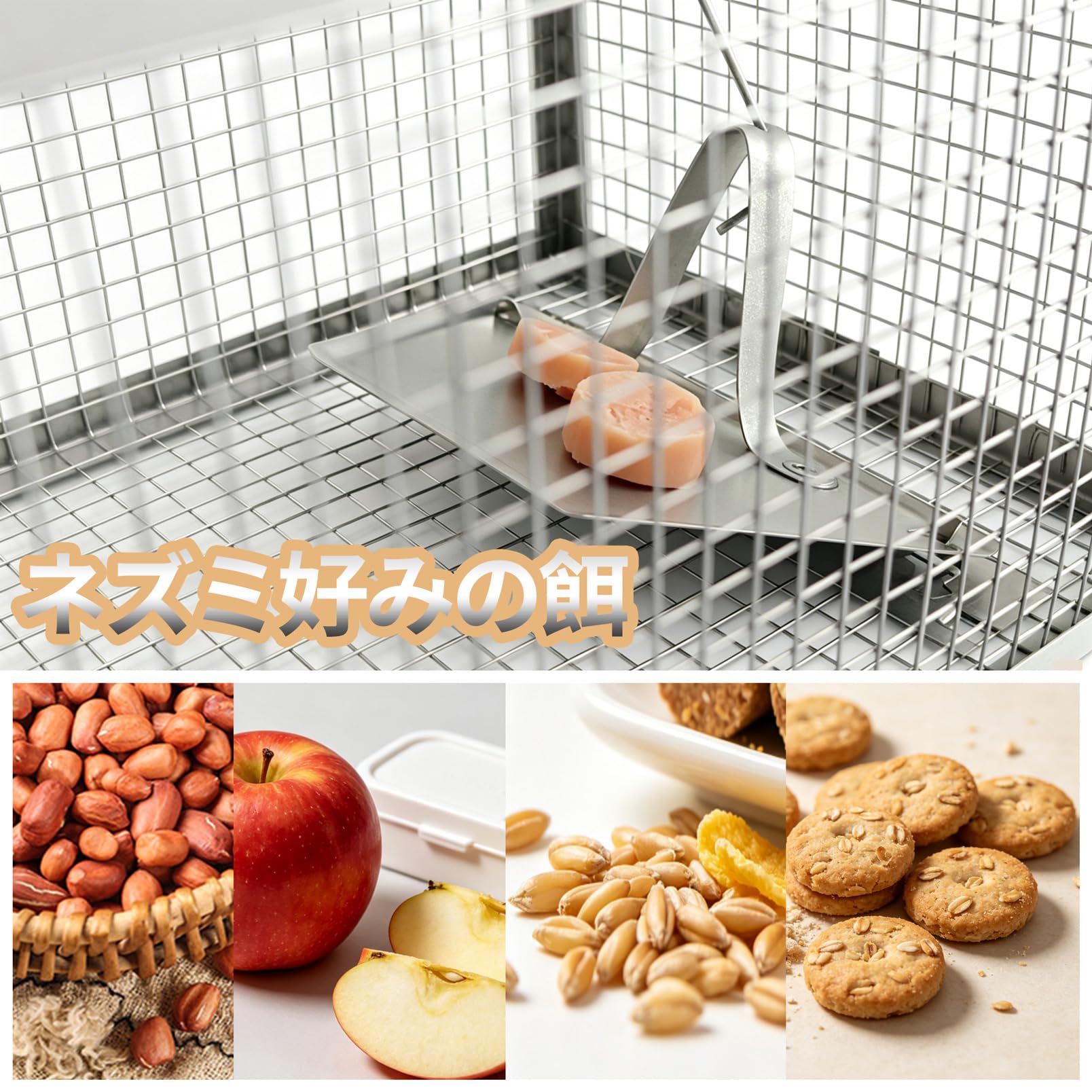 ネズミ捕り ねずみとり捕獲器 2 個セット 金属製踏み板式 人道的ケージ 繰り返し使える 簡単設置 屋内屋外用 | 亜鉛めっき防錆仕様で丈夫なネズミ捕り 薬剤不使用で安心なねずみとり捕獲器
