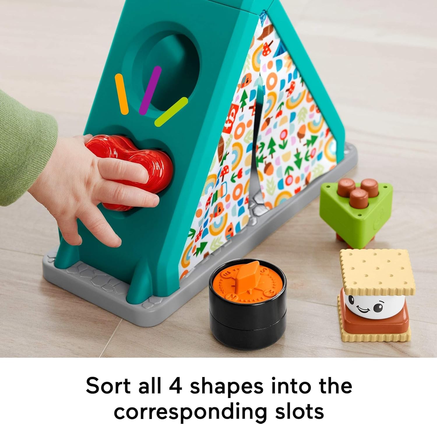 Fisher-Price Baby Toys S’More Fun Camping Set, 2 Learning Activities for Developmental Pretend Play Infants & Toddlers Ages 6+ Months (Amazon Exclusive)