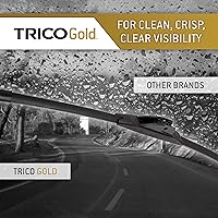 Vista 3 de TRICO Gold 19" + 19" Juego de 2 limpiaparabrisas de repuesto premium para automóvil, limpiaparabrisas de haz para todas las estaciones para lado
