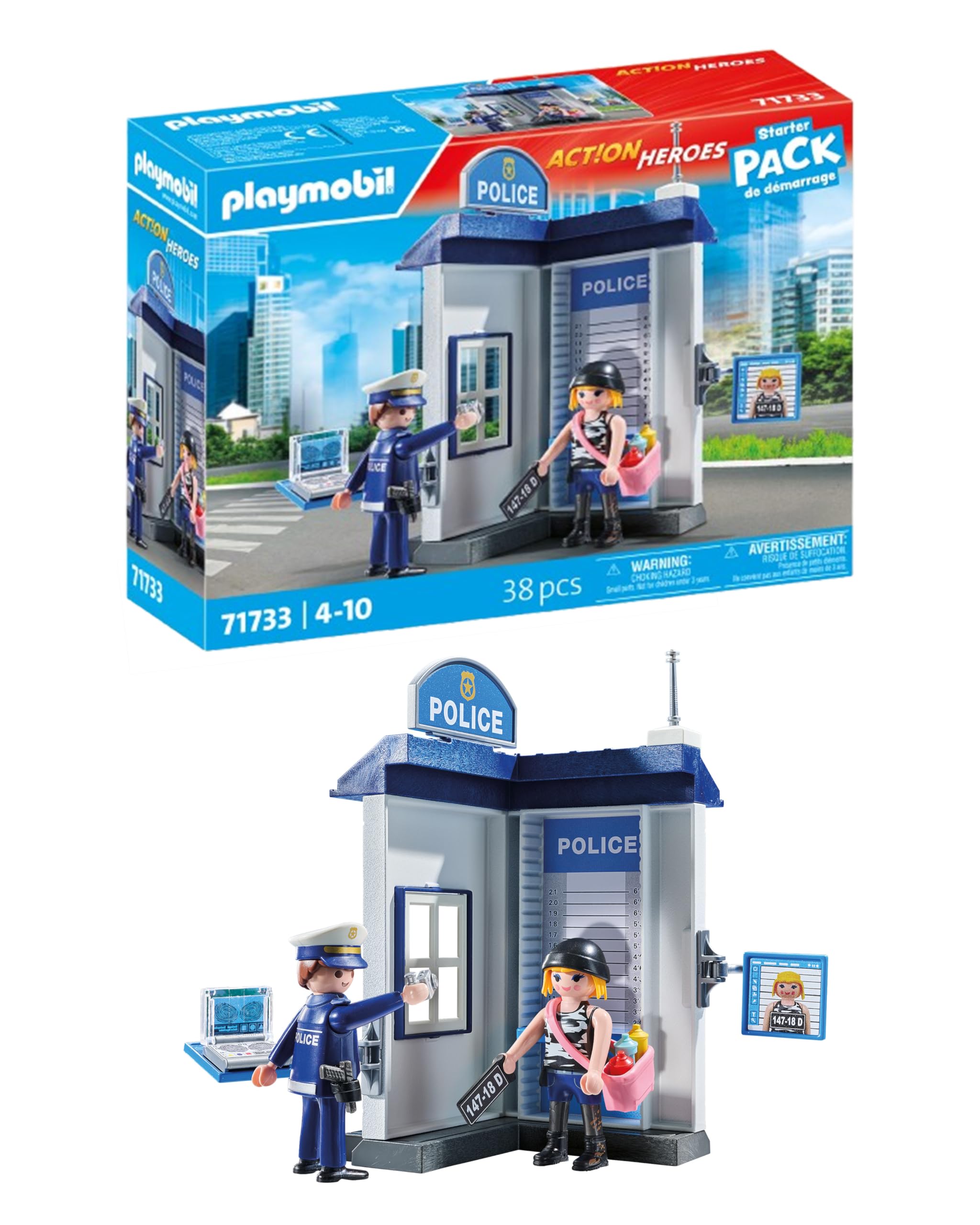 Playmobil | Action Heroes | Police Investigation Room | Police Toys | Toys for Children aged 4+ | 71733