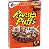 REESE'S PUFFS Breakfast Cereal, Chocolatey Peanut Butter Cereal, 11.5 oz