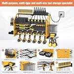 Power Tool Organizer with Charging Station,Wall Mount Heavy-Duty Metal Tool Storage Rack with 8 Drill Holder &6 Outlet Power Strip Utility Racks for Garage Organization,Men Dad Bithday Gifts