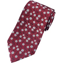 Extra Long Fashion Tie Classic Floral Mens Woven Jacquard Handmade Necktie