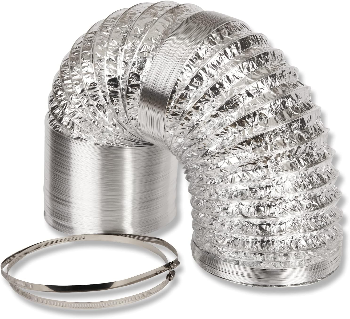 Air Ducting Aluminium Foil Flexible Ventilation Fan Duct Extractor Hydroponics Grow Room (400mm x 10m (16"))