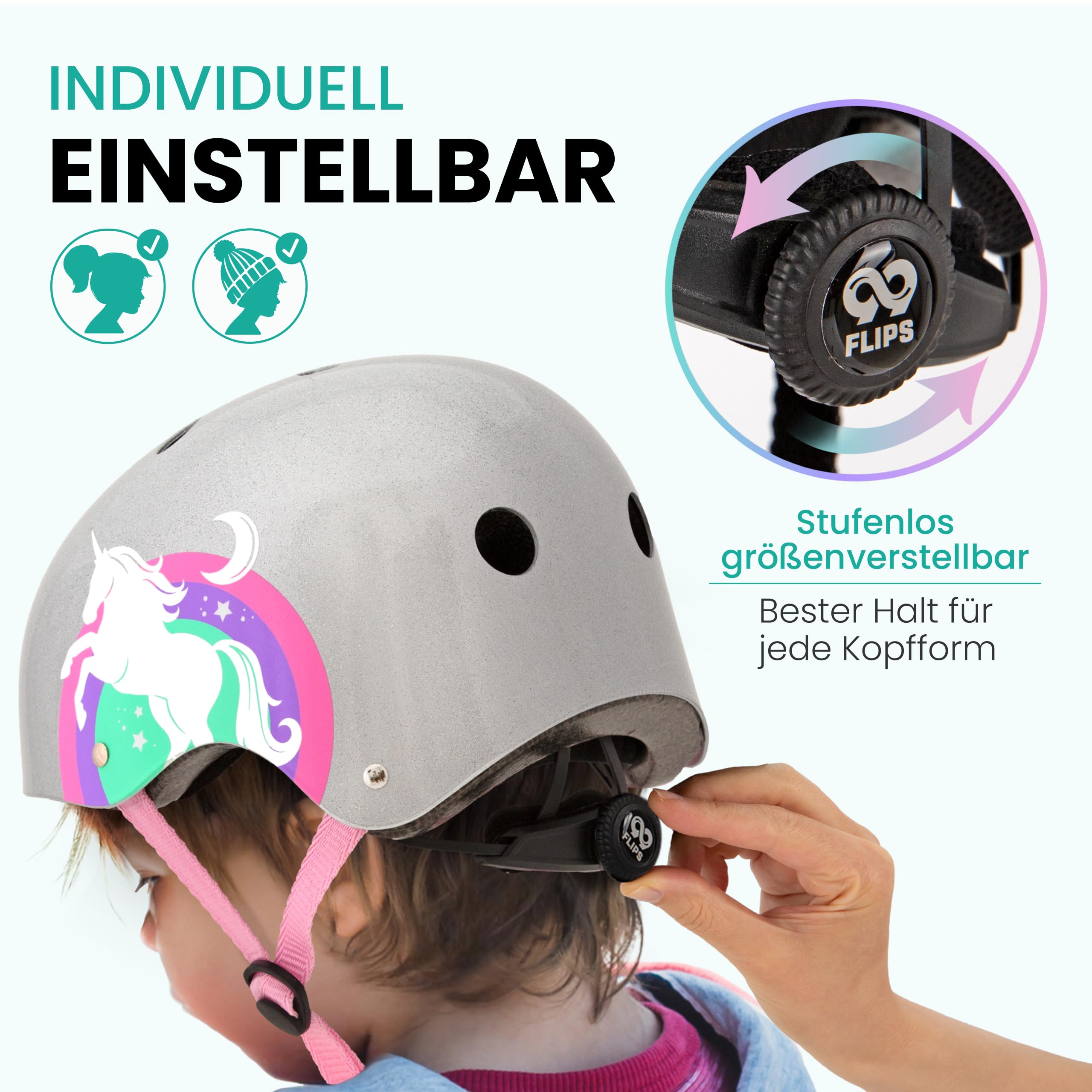 99FLIPS Skaterhelm Kinder & Erwachsene - GS Zertifiziert durch TÜV Rheinland - Kinderhelm von Deutscher Marke - Scooter Helm