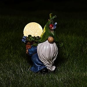 CANGYUANGE Garden Gnome Statue Solar Decorations,Outdoor Light - Gorgeous Novelty Gnomes for Garden Decore Outdoor Indoor Figurine Statues