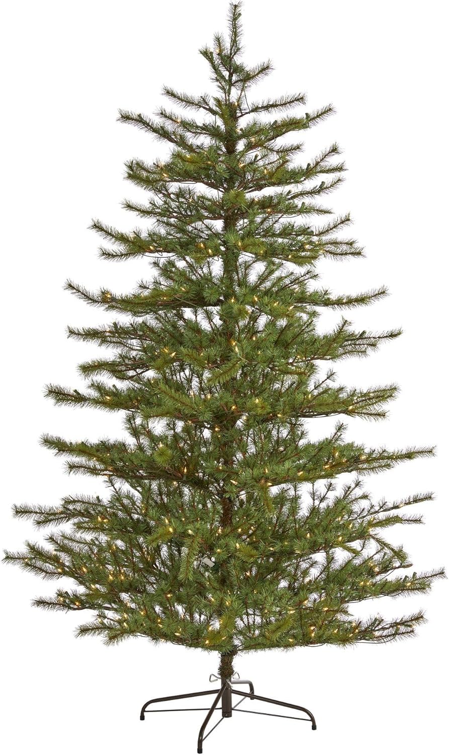 Nearly Natural 7ft. Vancouver Mountain Pine Artificial Christmas Tree with 450 Clear Lights and 1762 Bendable Branches