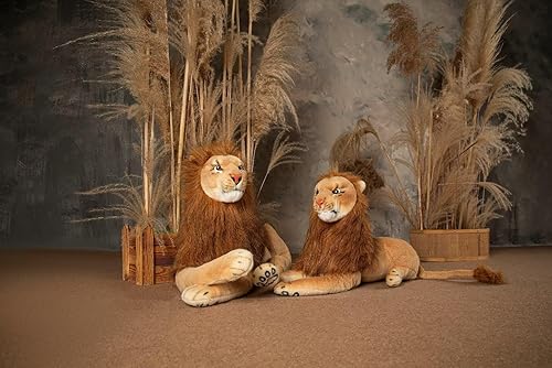 Miniatura 4 de León gigante de peluche realista (más de 3 pies), leones de peluche para niños y niñas, L