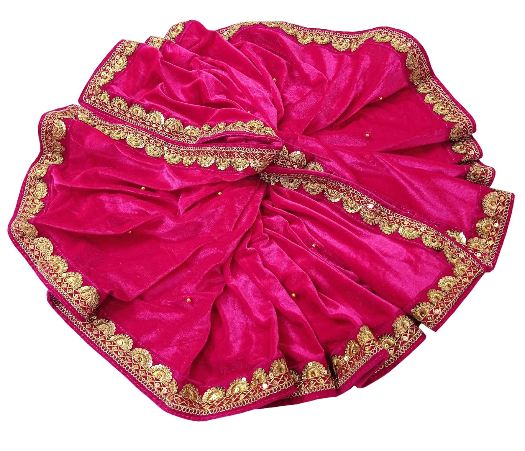 navti creations Women's Pink Stole Dupatta In Velvet With Semi Circle Design Border (length -2.25m, Width-75cm)-picture-27