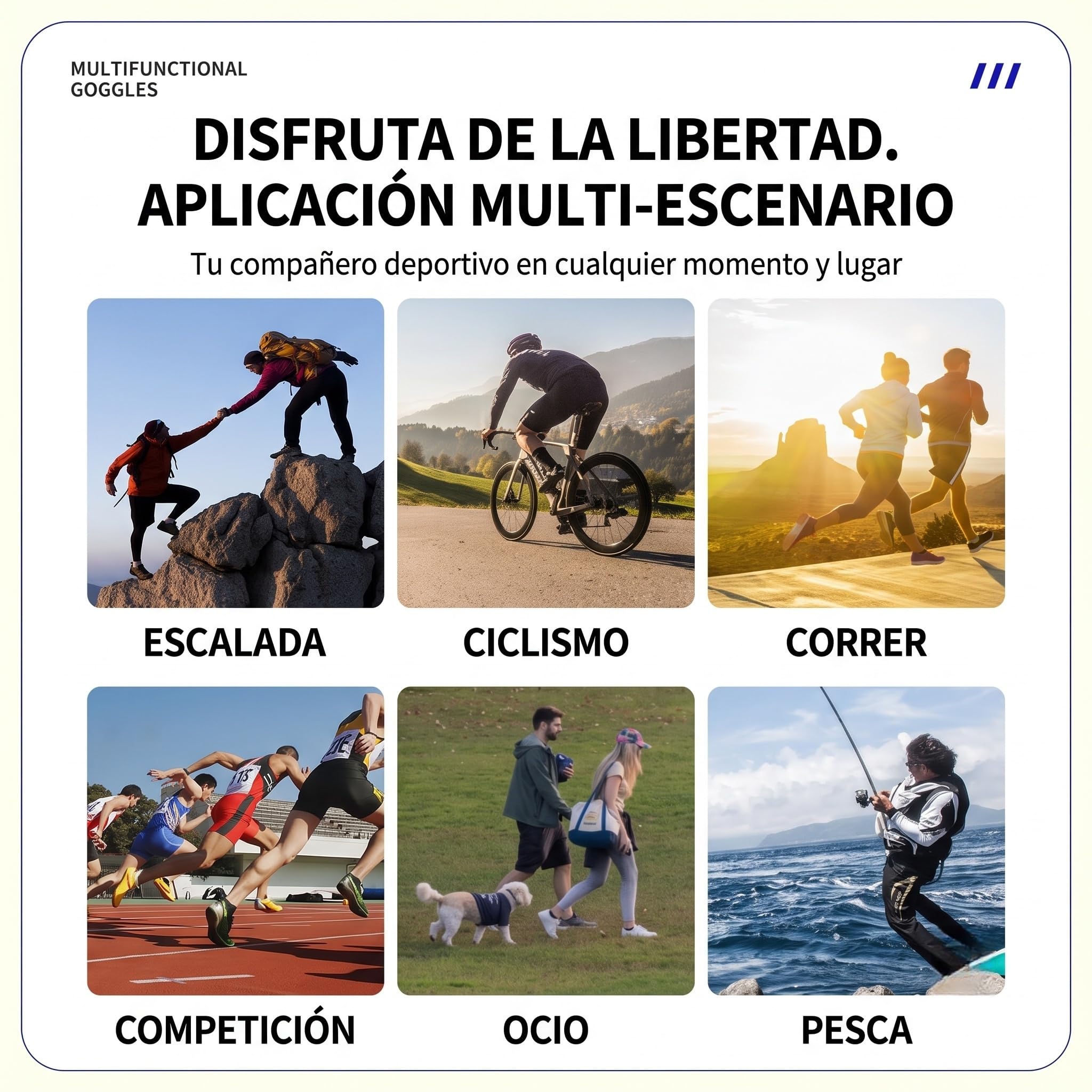 JPRO vision gafas running, 3 Pares Ciclismo Polarizadas UV400 TR90