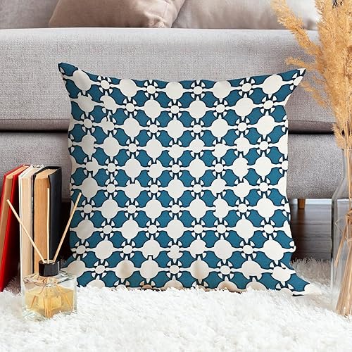 Miniatura 9 de Funda de cojín con diseño de enrejado azul índigo, diseño de flores azul marino, chinoiserie, decoración del hogar, funda de cojín decorativa de