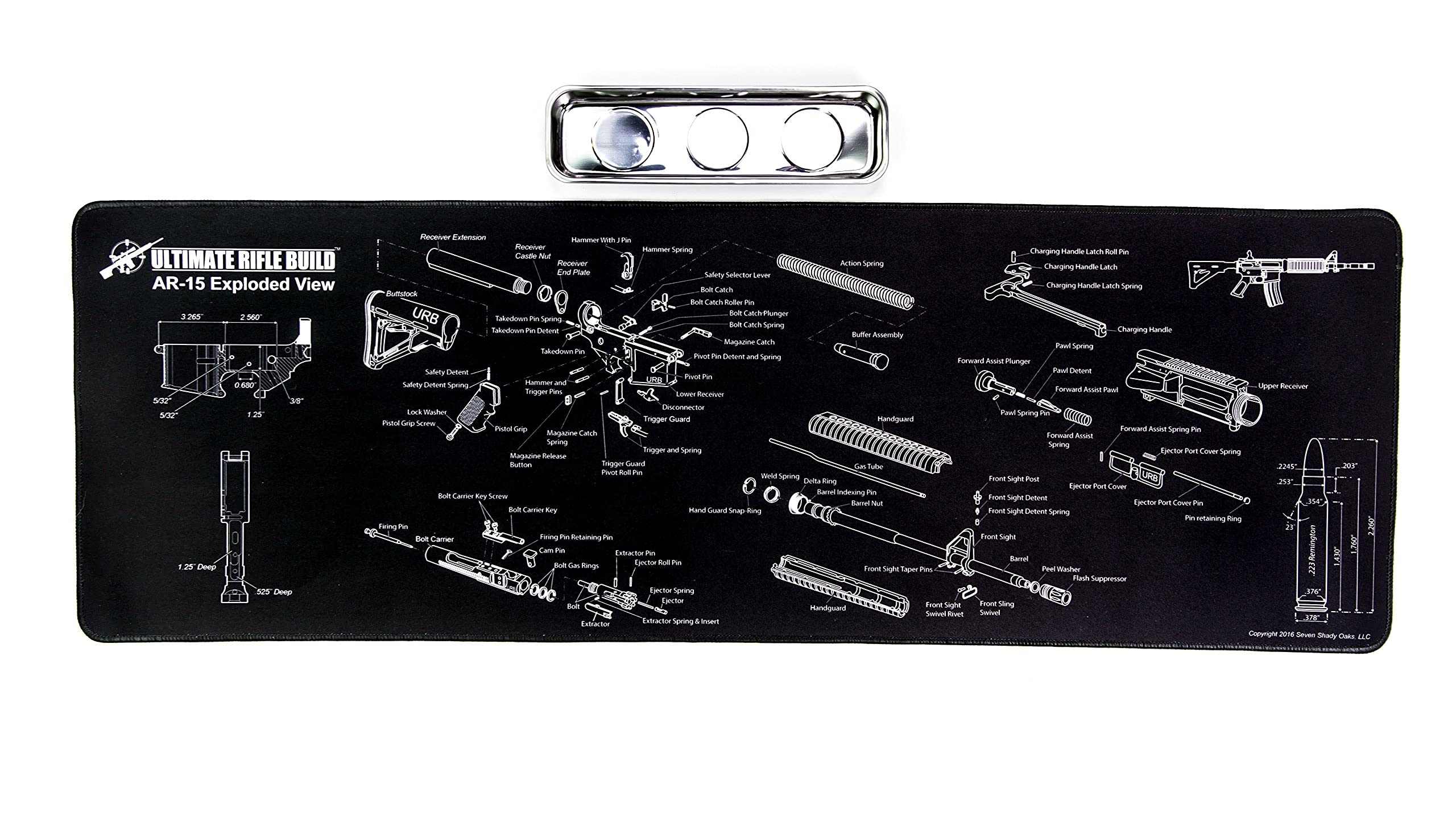 Buy Ultimate Rifle Build Gun Cleaning Mat with Exploded Parts Diagram