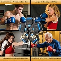 Vista 8 de 2026 Music Boxing Machine for Adults and Kids, Smart Bluetooth Boxing Training Equipment with Gloves Wall Mounted, Workout Punching Machine for