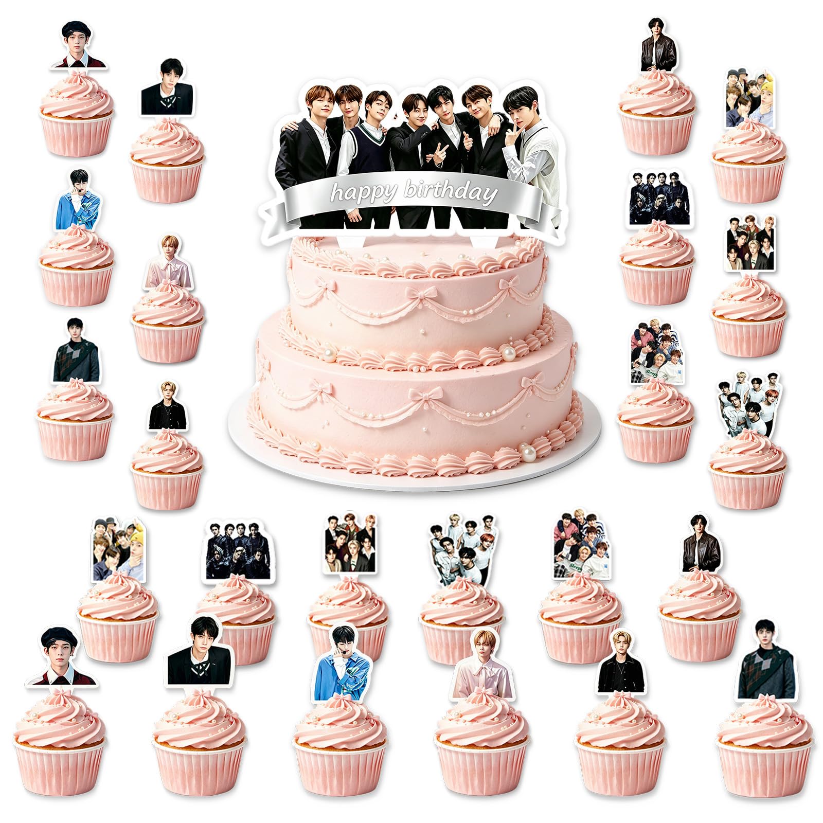 Enhhhypen Cake Topper Set of 25, Enhhhypen Cake Toppers, Party Supplies