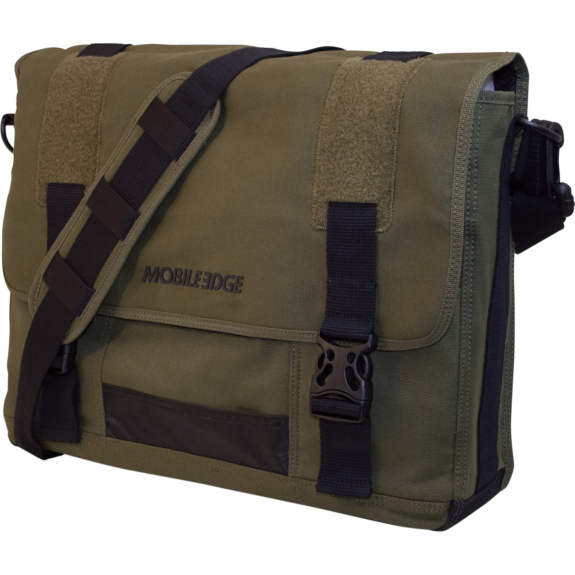 Mobile Edge Messenger Bag, Eco-Friendly Canvas, 17.3in, Olive