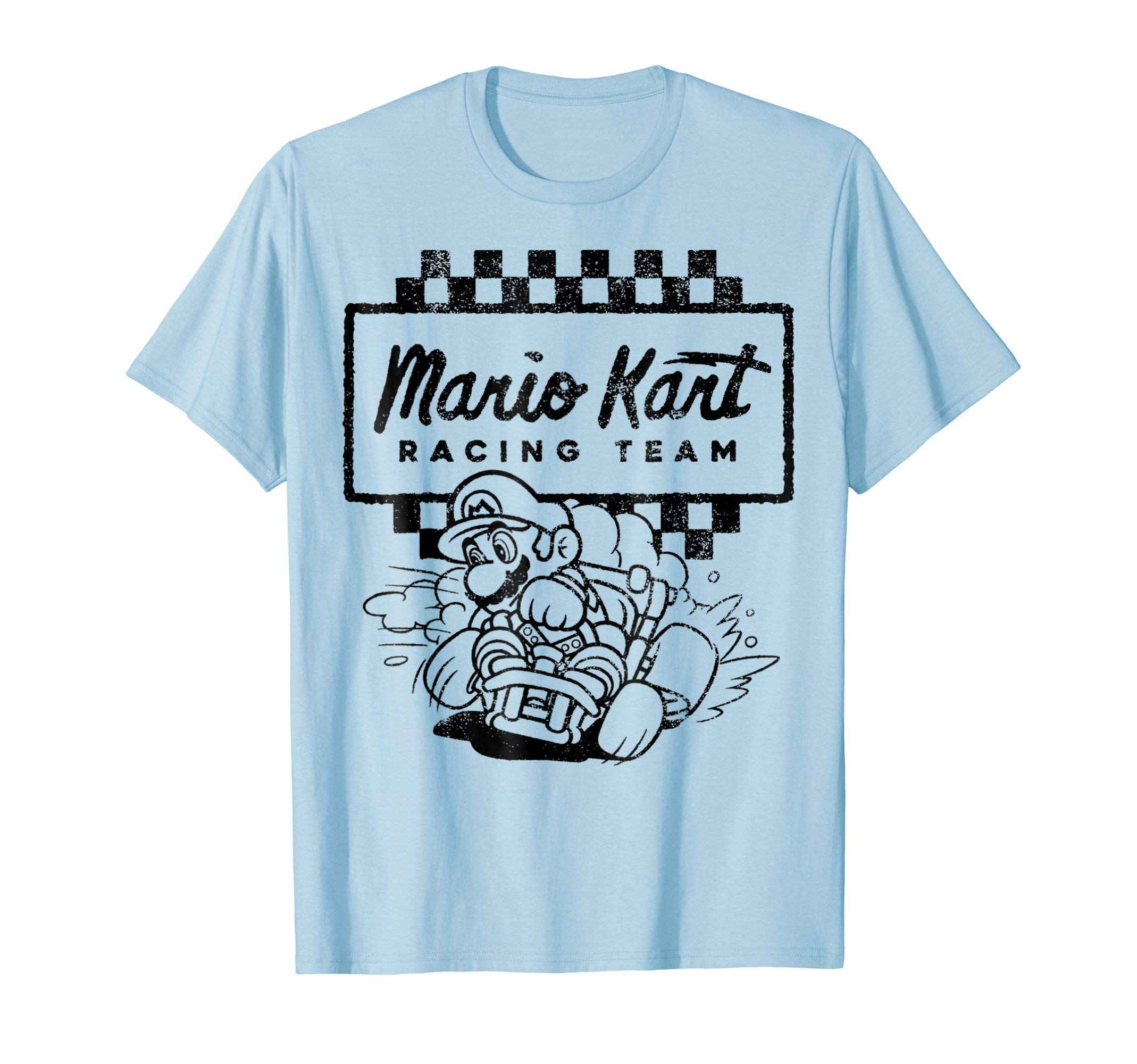 Mario KartRacing Team Outlined Mario Drift Graphic T-Shirt T-ShirtOEKO-TEX STANDARD 100