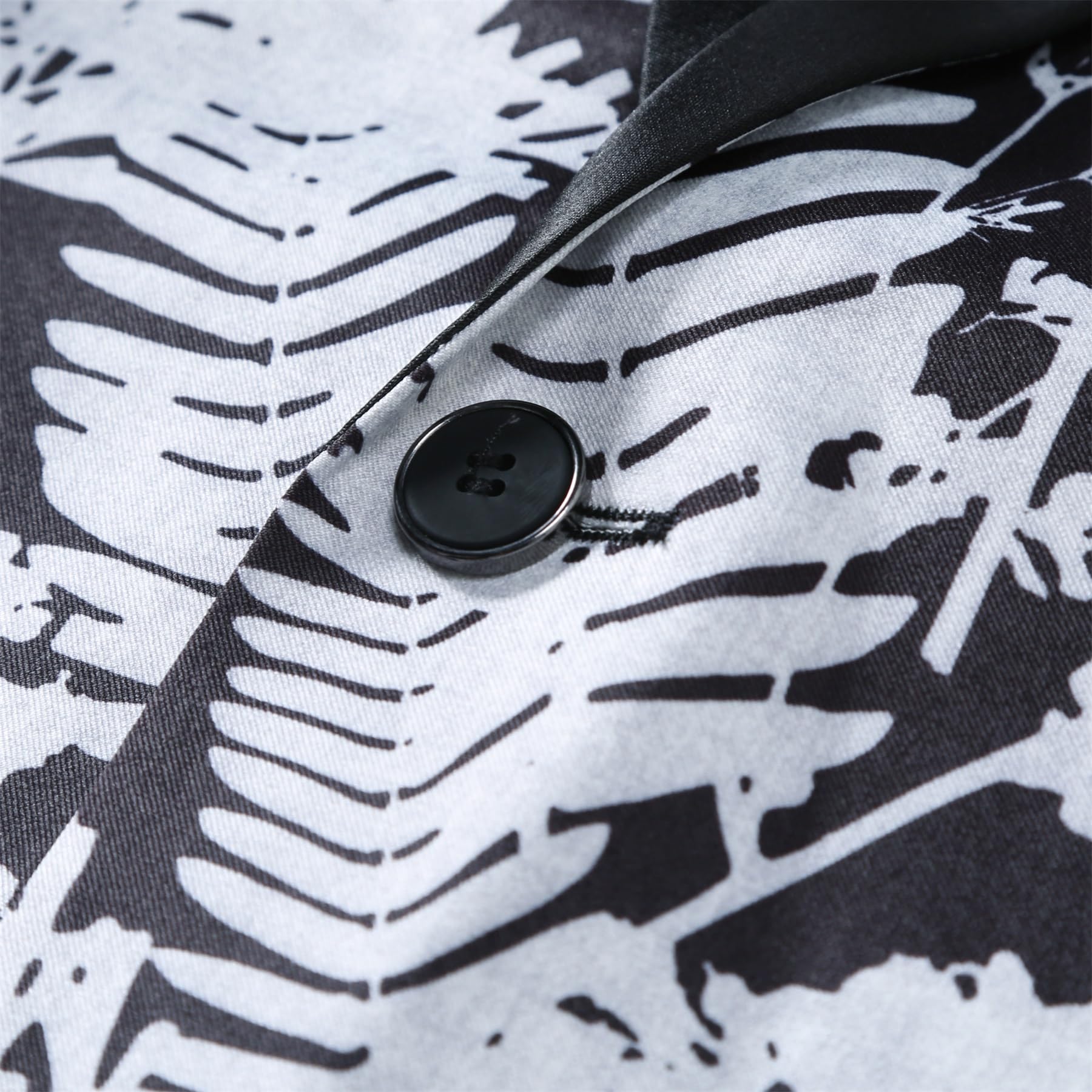 YFFUSHI Sakko - Chaqueta de esmoquin para hombre, diseño floral, 1 botón, diseño floral