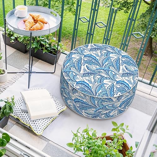 Miniatura 9 de Taburete inflable para exteriores, taburete portátil para todo tipo de clima, taburete de muebles para el hogar, jardín, playa, 31 pulgadas de