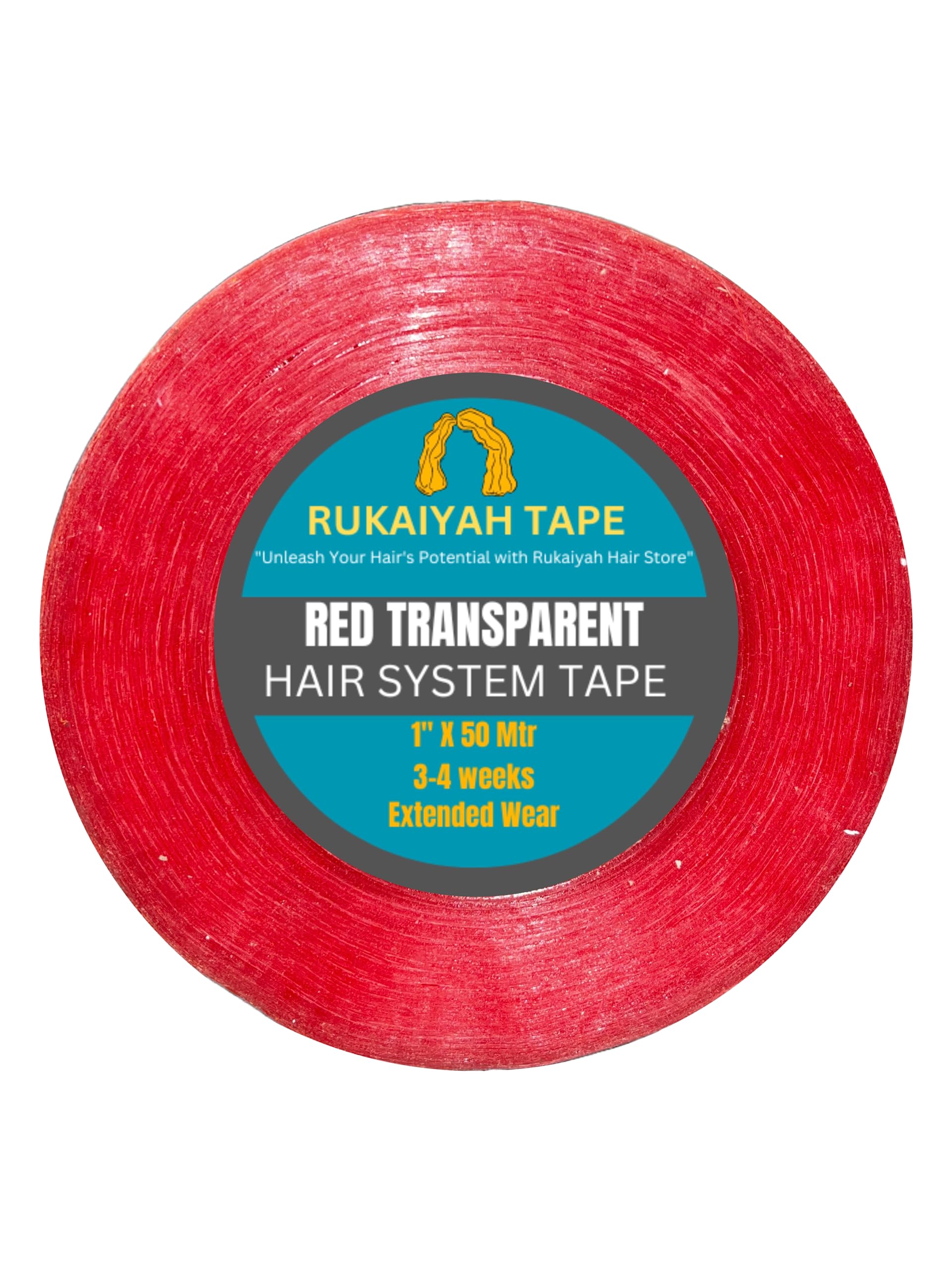 Rukaiyah Ultra Hold Double Sided Hair Patch Tape For Men, No Shine Red Adhesive Hair System Replacement, Toupee, Extensions, & Wigs. Waterproof, 50 Mtr, Hypoallergenic, No-residue Hairpiece Bonding