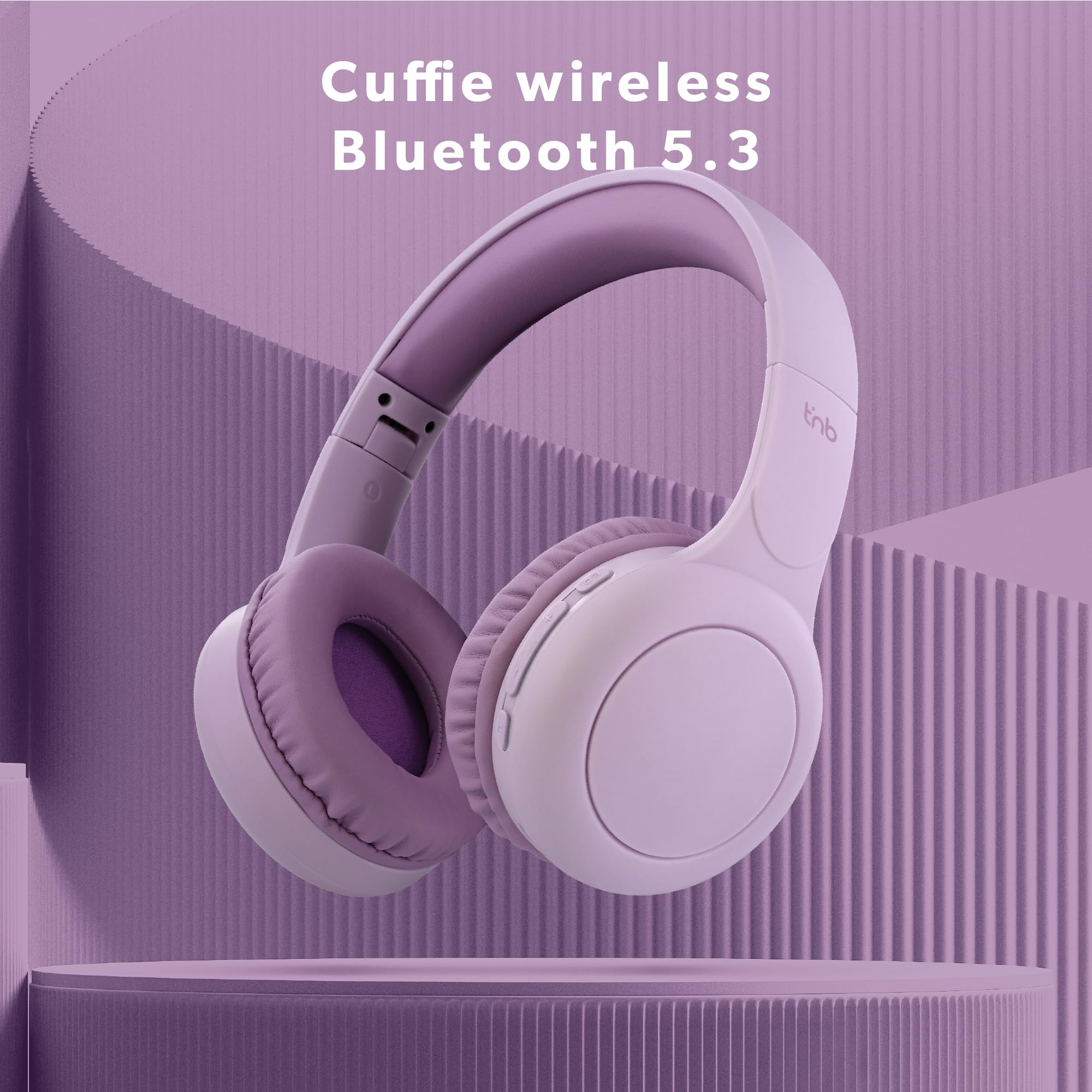 T'nB - Cuffie On-Ear Bluetooth Senza Fili, Confortevole On-ear, Cuscinetti in Schiuma, Microfono Incorporato, Archetto Regolabile, Durata della Batteria di 24 Ore, Leggero e Pieghevole - Blu T'nB - Cuffie On-Ear Bluetooth Senza Fili, Confortevole On-ear, Cuscinetti in Schiuma, Microfono Incorporato, Archetto Regolabile, Durata della Batteria di 24 Ore, Leggero e Pieghevole - Blu