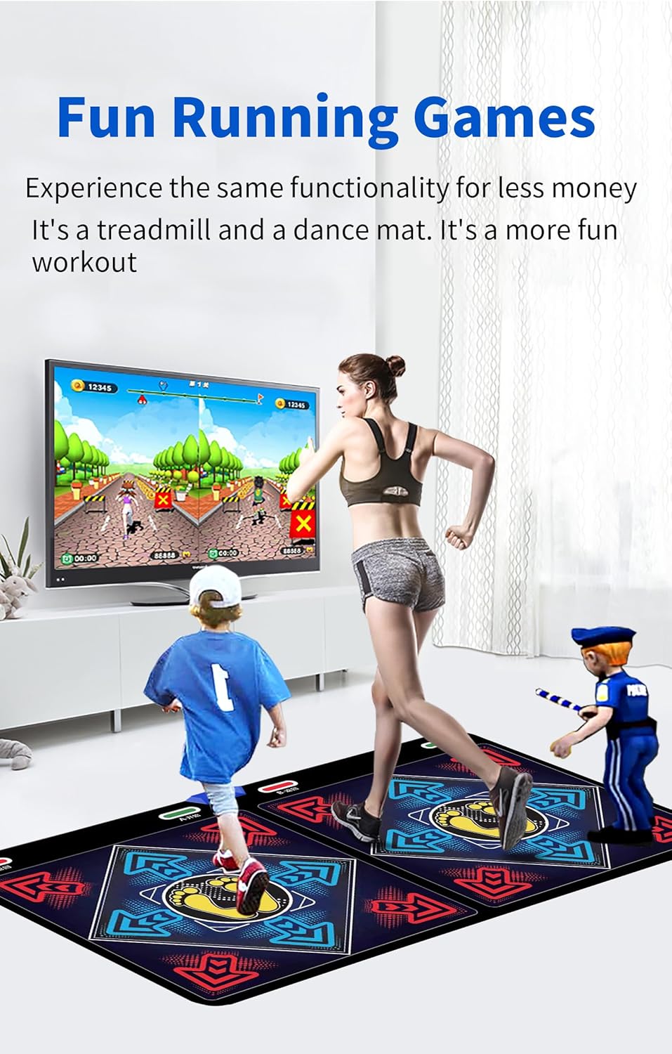 HDMI Musical Electronic Dance mat with a Camera, 81 Music Videos,a 64G Large Memory Card, Including 1000 Games,650 Songs, for Single/Double Users, a Luxurious Gift for Girls and Boys
