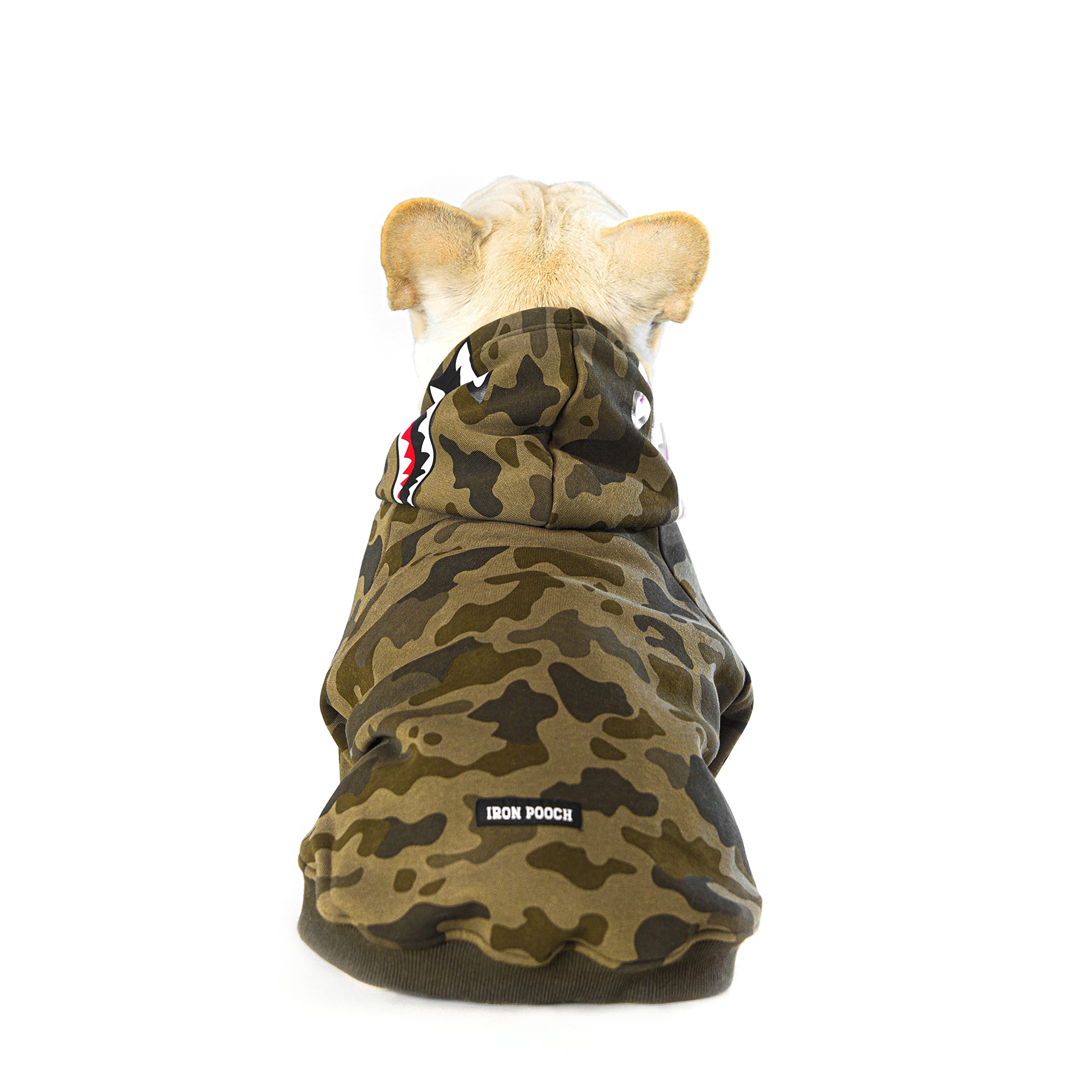 Sudadera con capucha para perro, ropa para perro con forro polar para perros pequeños, medianos y grandes (tiburón camuflaje, talla XXXL)
