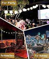 Vista 7 de Derkniel Soporte de poste de luz para exteriores de 10 pies para suelo duro, poste de luz de globo ajustable para colgar al aire libre, decoración