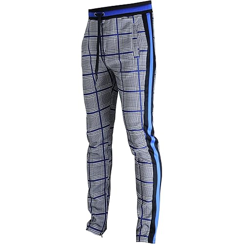 SCREENSHOT Mens Urbanwear Premium Slim Fit Urban Track Suit - Athletic Street Jogger Bottom with Side Taping Sportswear