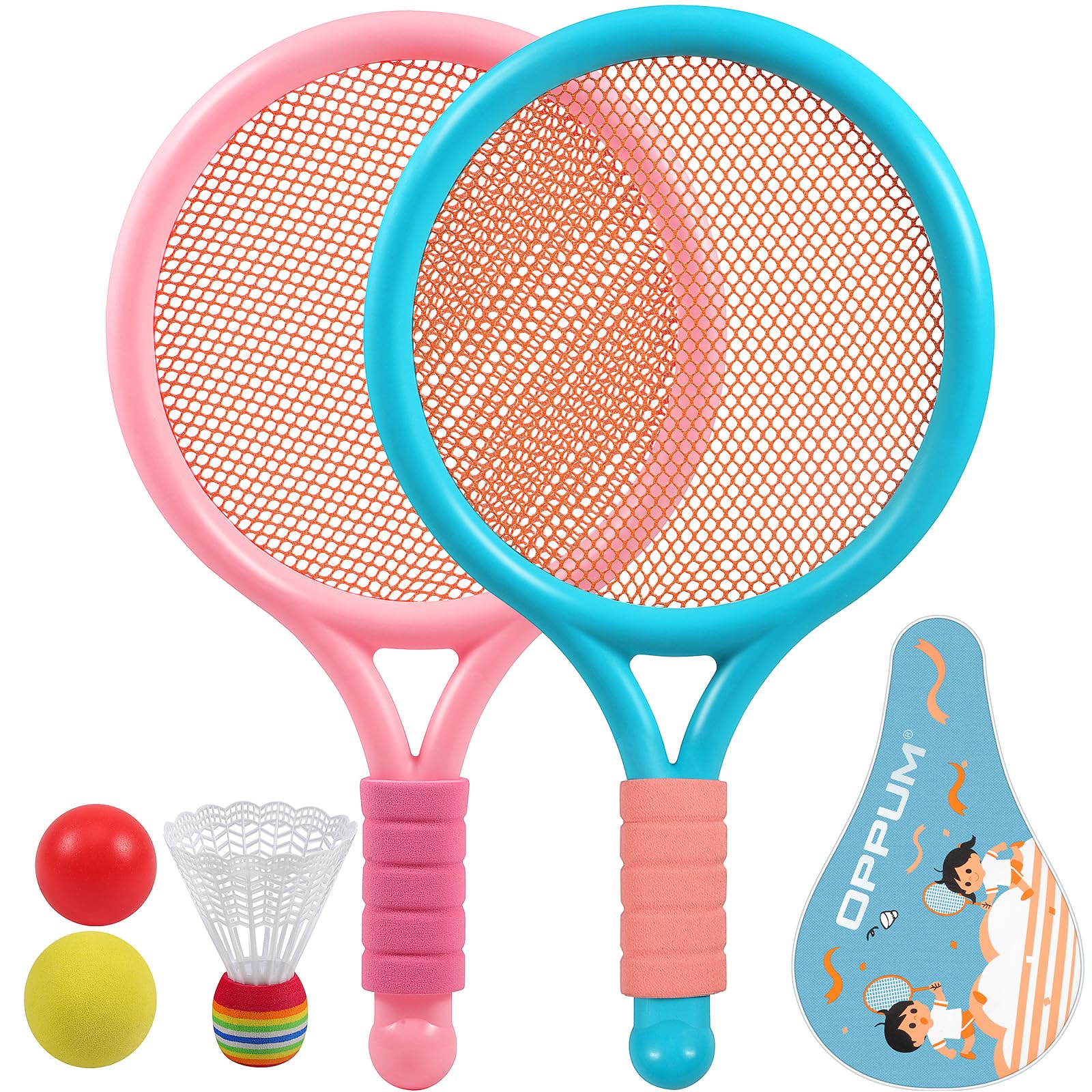 Kids Tennis Rackets 16/21/23/25 Inch - Lightweight Junior Racket Set for Boys & Girls Ages 3-11 (Choose Size/Color)