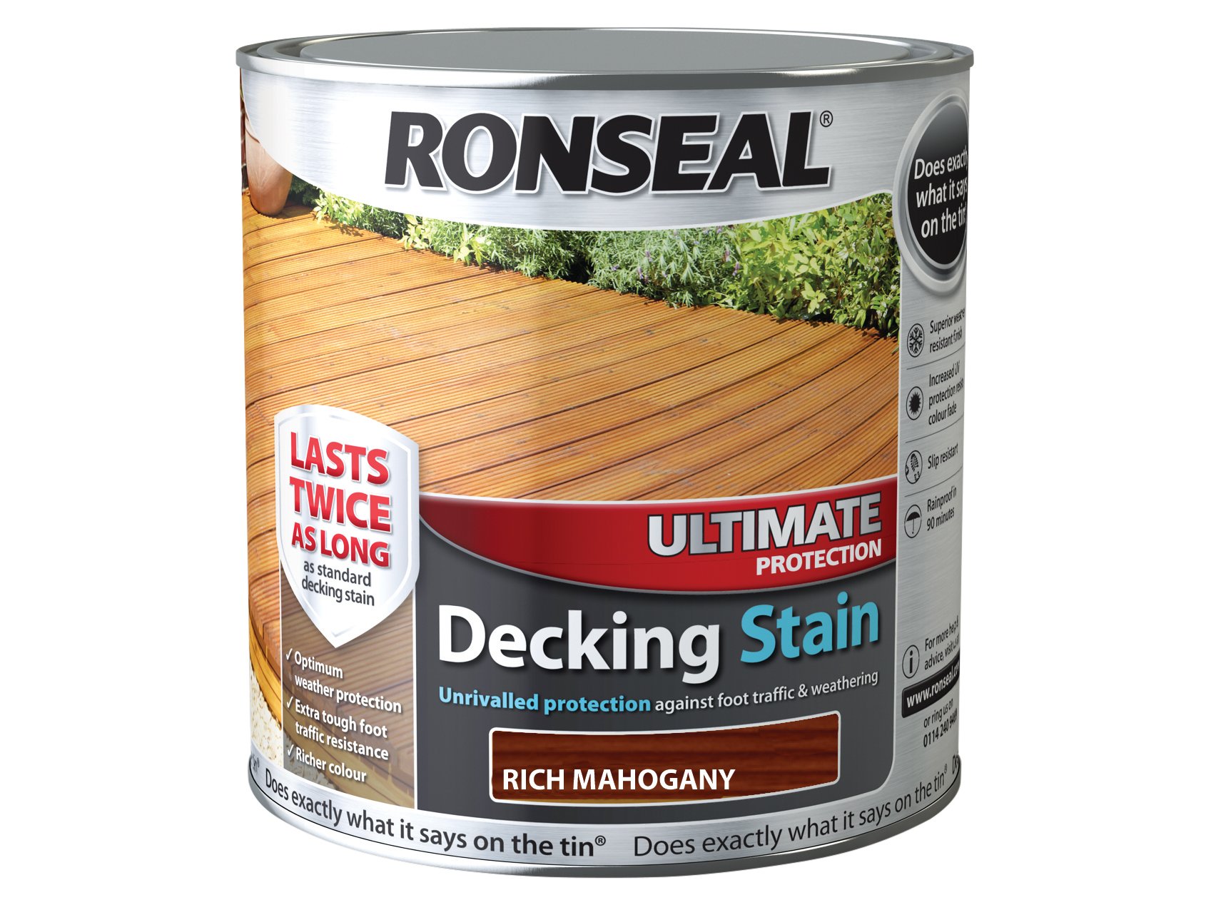 Ronseal Rich Mahogany Ultimate Protection Decking Stain