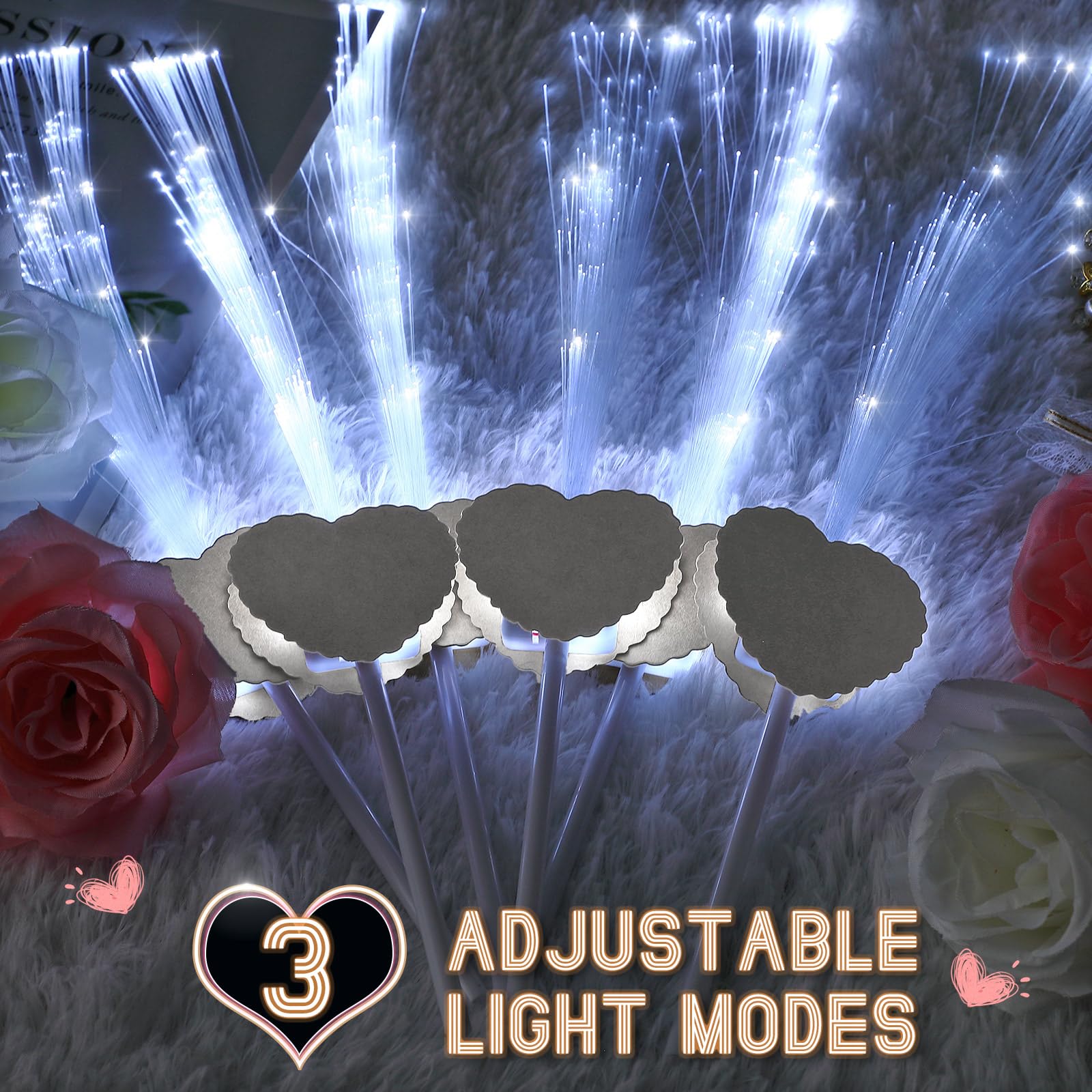 Snapklik.com : Tujoe 24 Pcs LED Wedding Sparklers Glow Sticks Heart ...