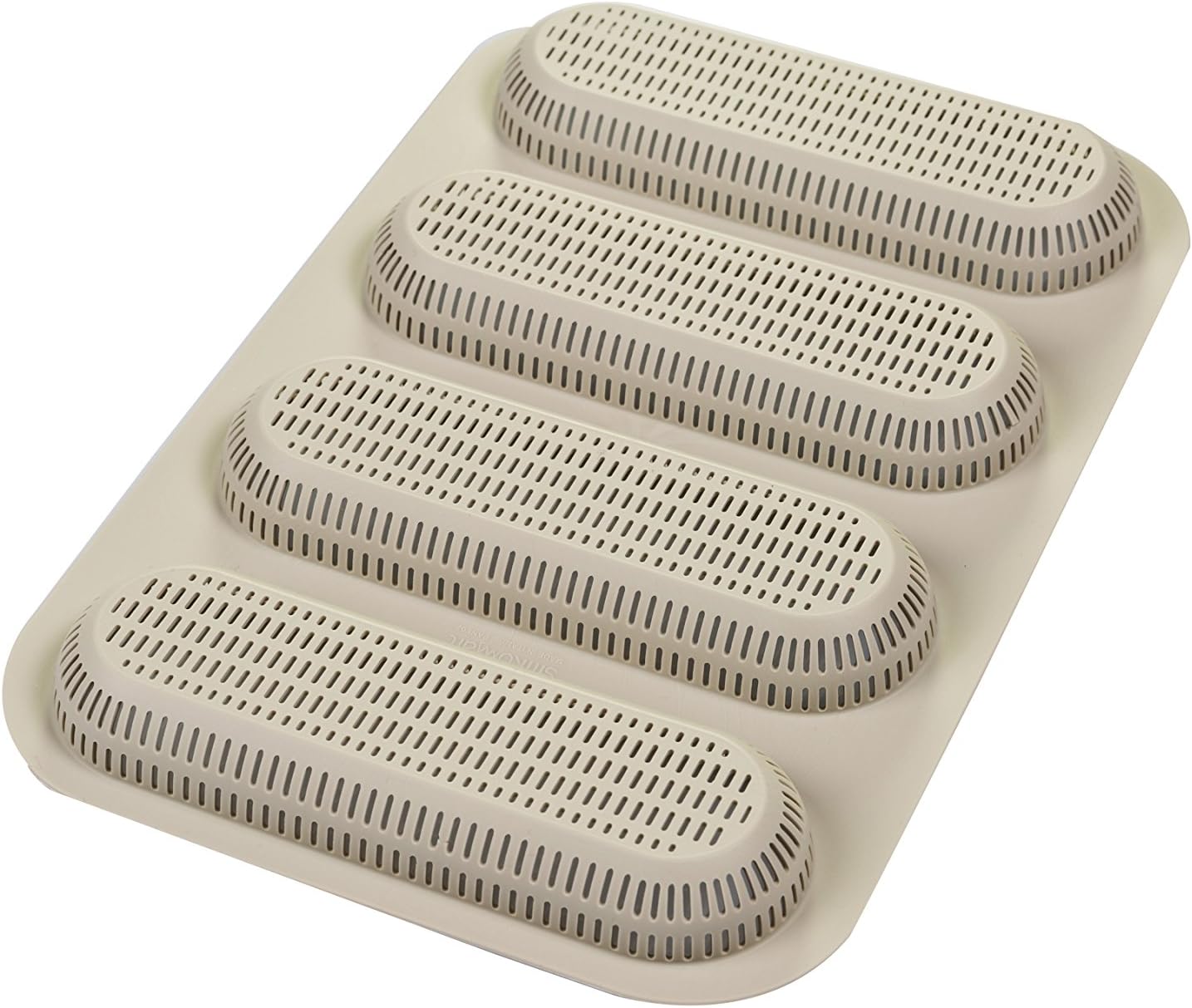 silikomart 199694 3D Mini Baguette Baking Mould, Gray, 20,4 x 30,8 x 2,8 cm