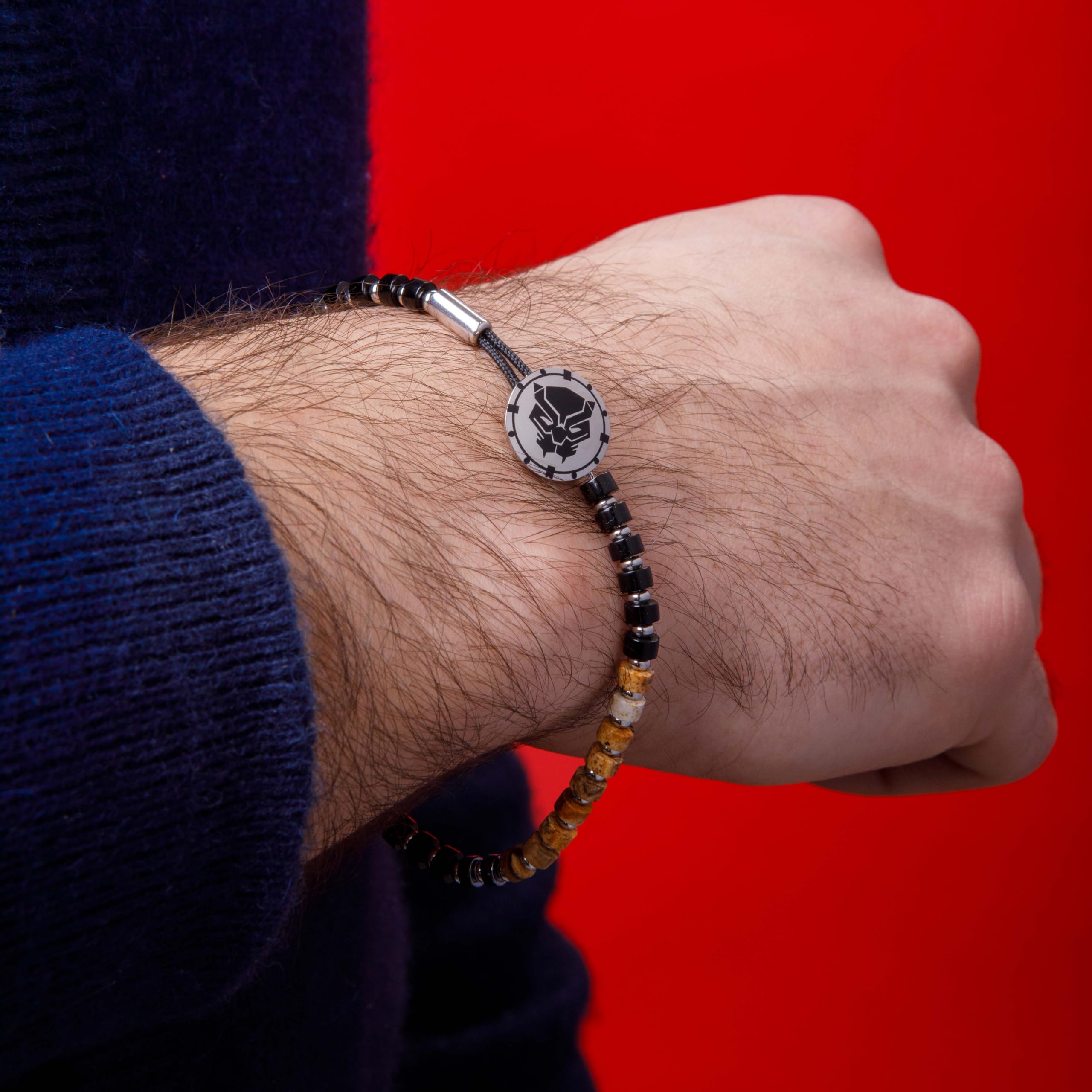 Marvel Bracelet en Acier Inoxydable avec pour Enfants, 18 cm ajustable, Bijoux Marvel