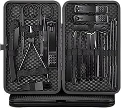 Professional Manicure and Pedicure Set 24 in 1 Premium Stainless Steel Nail Clippers Kit with Scissors, Tweezers and Multifunction Tools in Portable Case, Professional Nail Set Women Men
