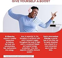 Vista 3 de Geritol Liquid Vitamin and Iron Supplement, Energy Support, Contains High Potency B-Vitamins and Iron, Pleasant Tasting, Easy to Swallow, No