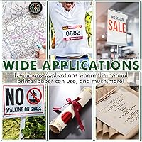 Vista 6 de Koala - Papel impermeable para impresora láser, papel de impresora a prueba de desgarros, película blanca imprimible de doble cara mate de 8.5 x 11