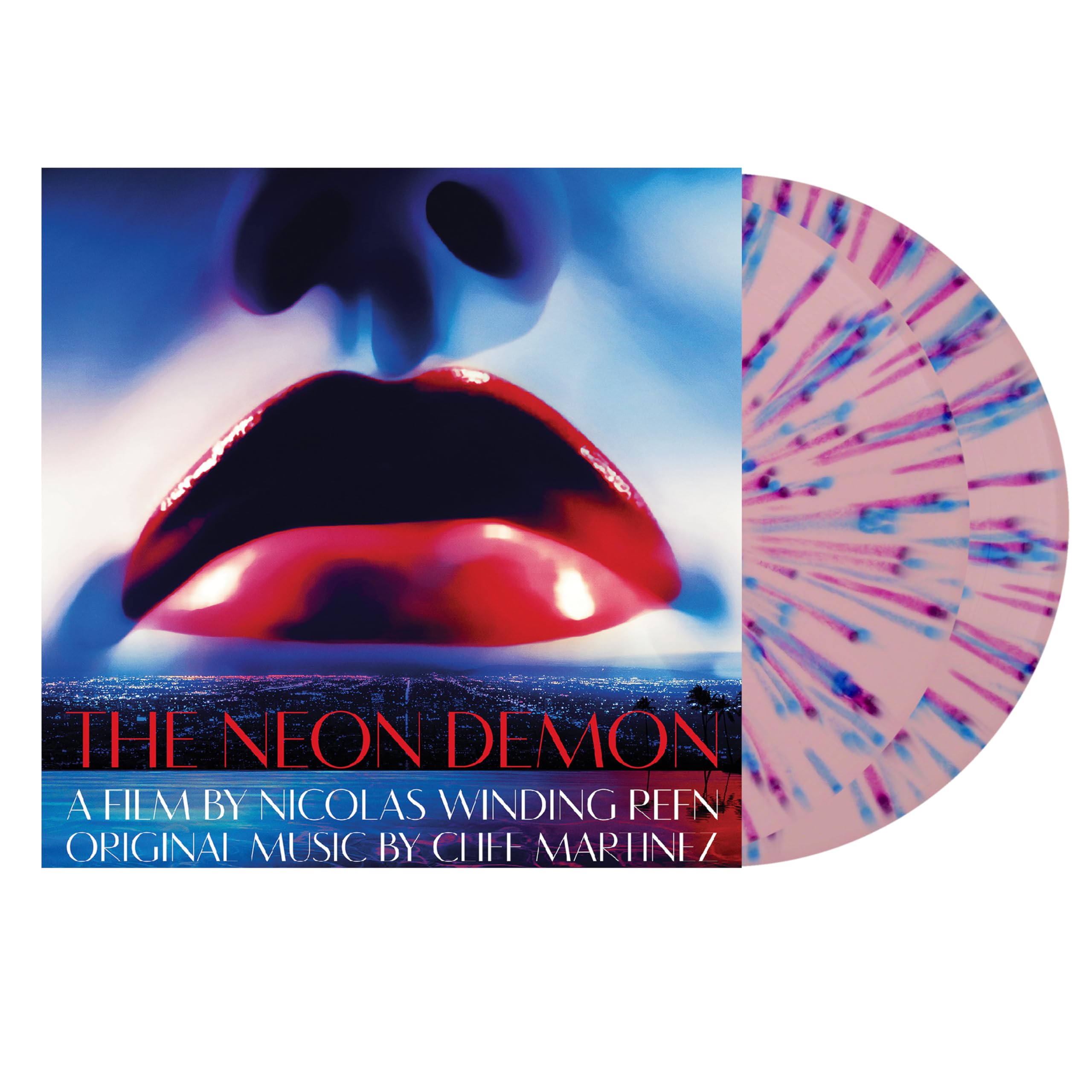 The Neon Demon--Original Motion Picture (Pink with Blue & Purple Splatter