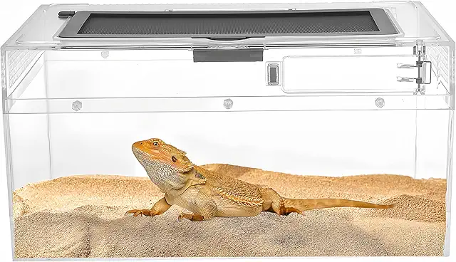 18x18x18 Terrarium: 30×18×15cm PC Clear Reptile Tank with Feeding Hole