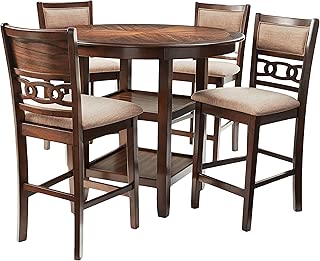 New Classic Furniture D1701-52S-CHY Gia Counter Dining Set, Cherry - coolthings.us