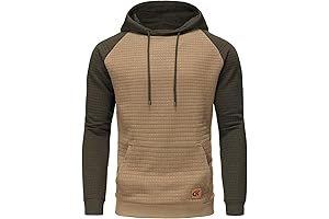 Plaid Jacquard Melanzana Men's Pullover Hoodie