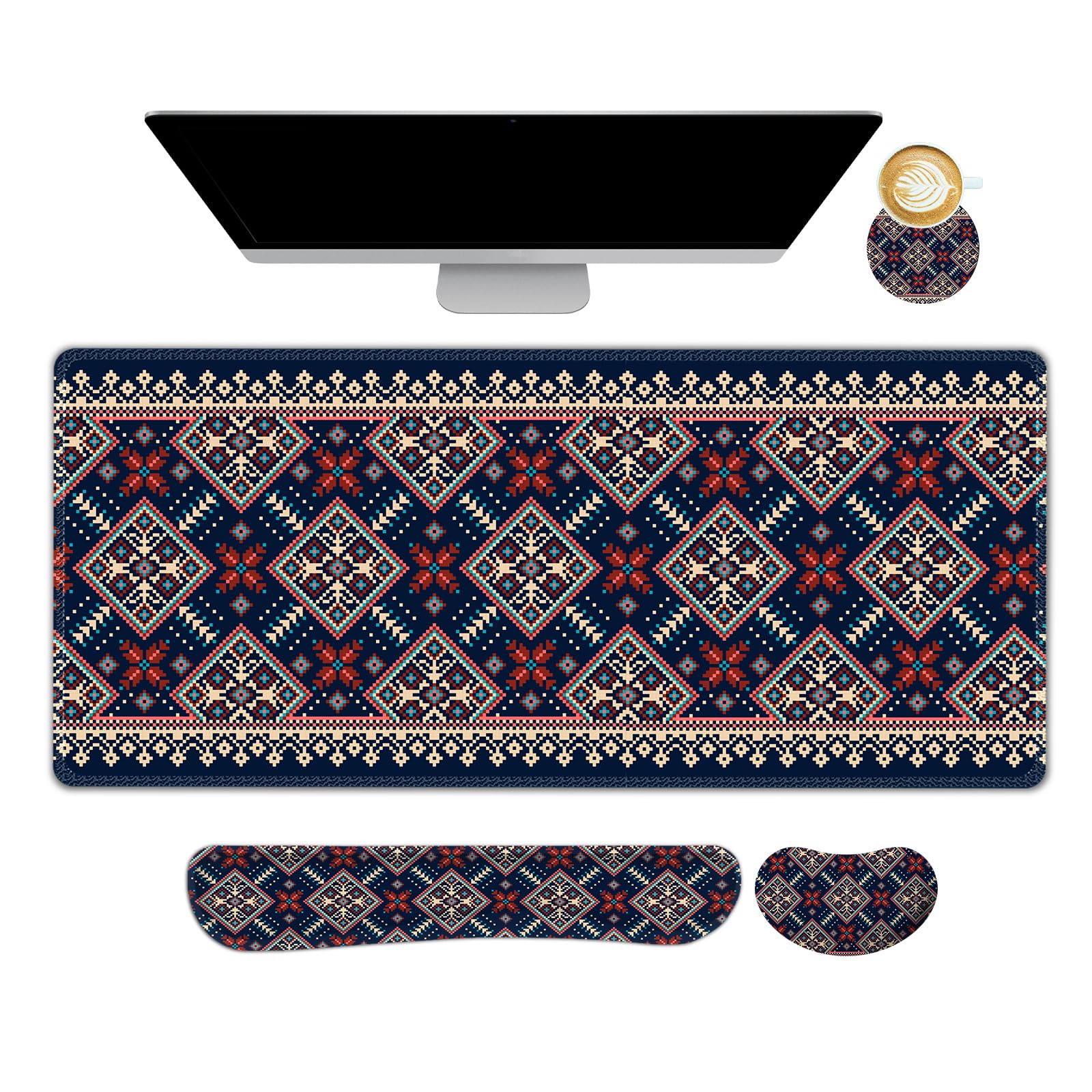 AIMSA Gaming Mouse Pad Set - Wrist Rest & Coaster -26