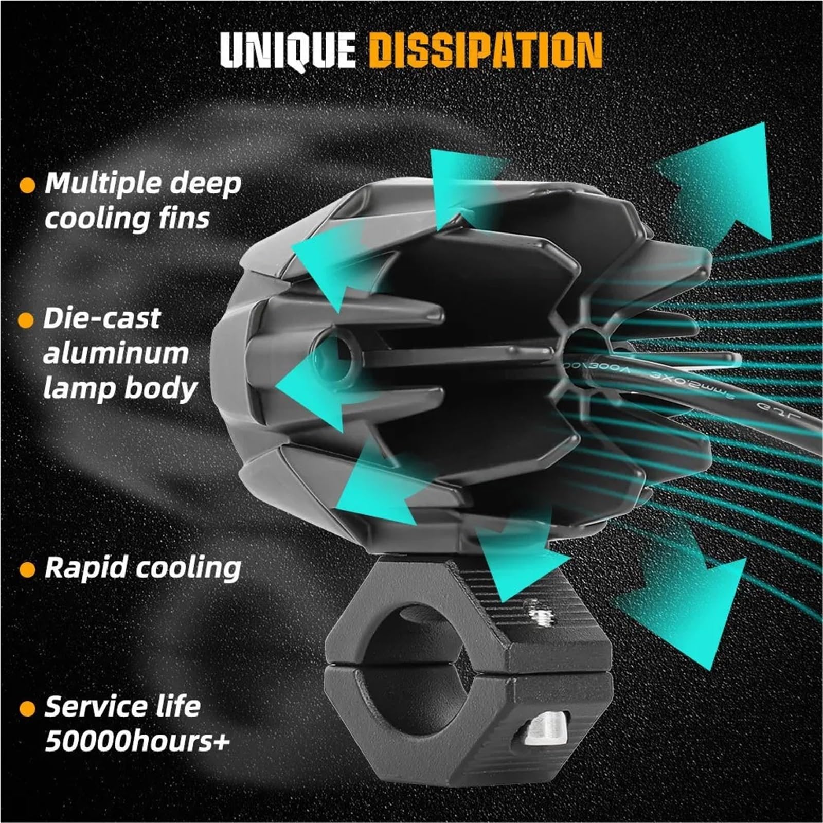 Faro Moto Faretti a LED per auto, moto, fari, fendinebbia, accessori, per luci di lavoro spot ausiliarie, per camion, ATV